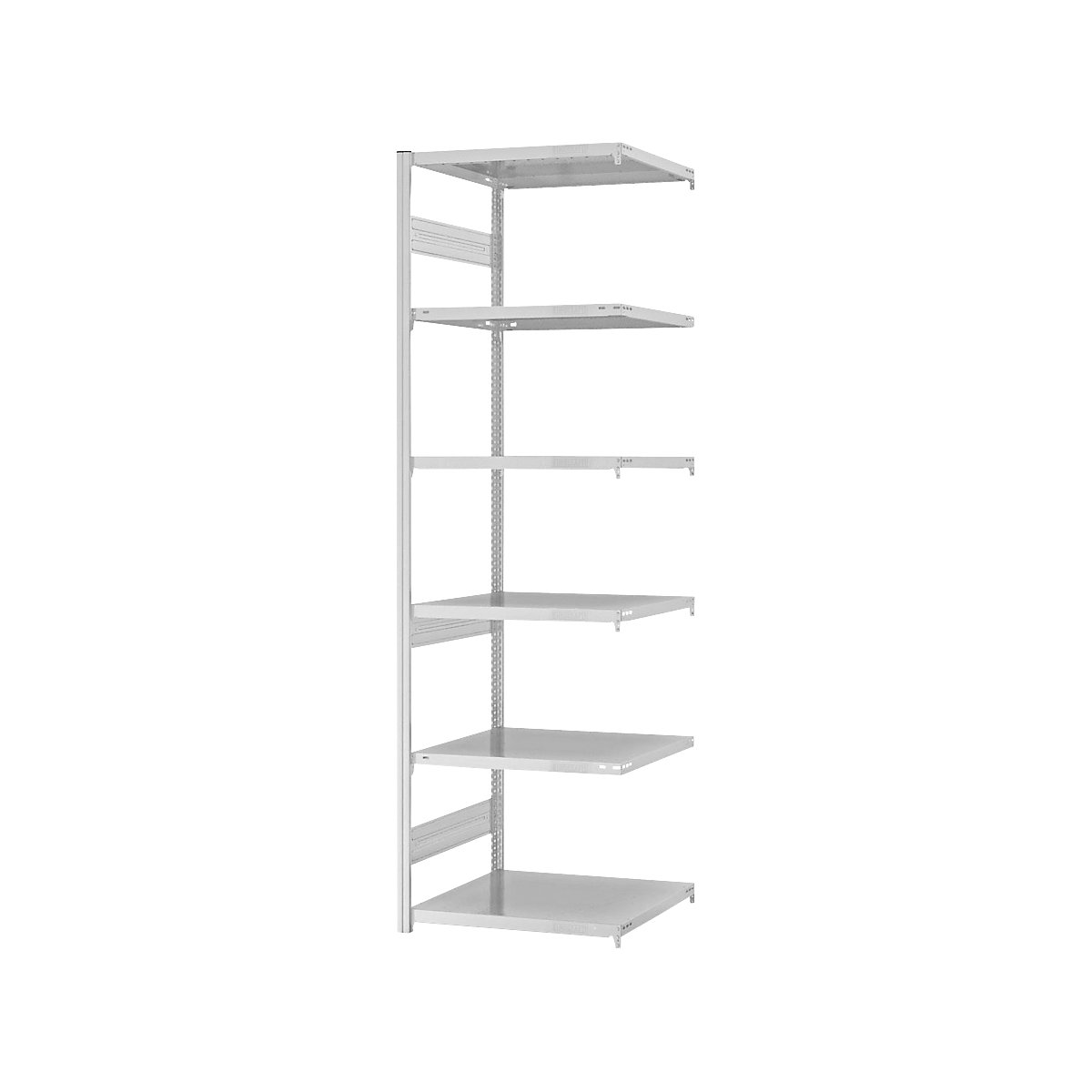 Estantería ensamblable de almacén, RAL 7035, construcción pesada &ndash; eurokraft pro
