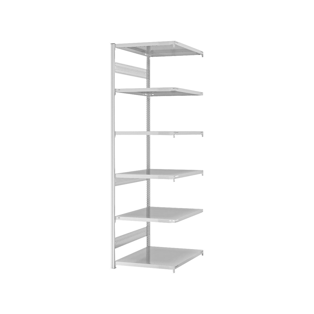 Estantería ensamblable de almacén, RAL 7035, construcción pesada &ndash; eurokraft pro