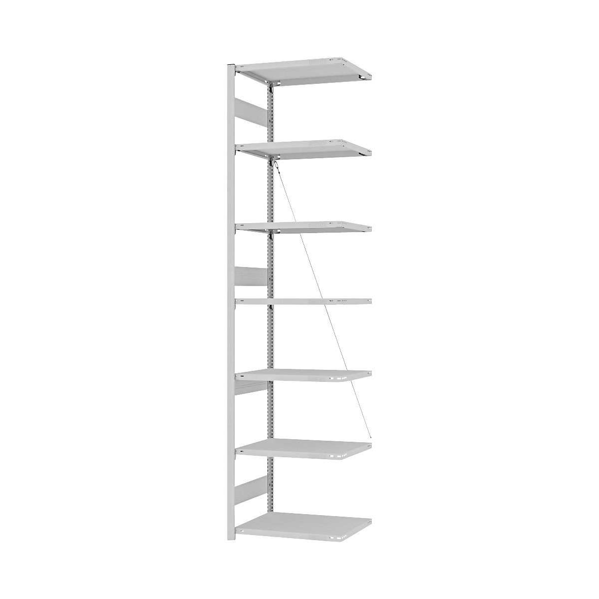 Estantería ensamblable de almacén, RAL 7035, construcción pesada &ndash; eurokraft pro