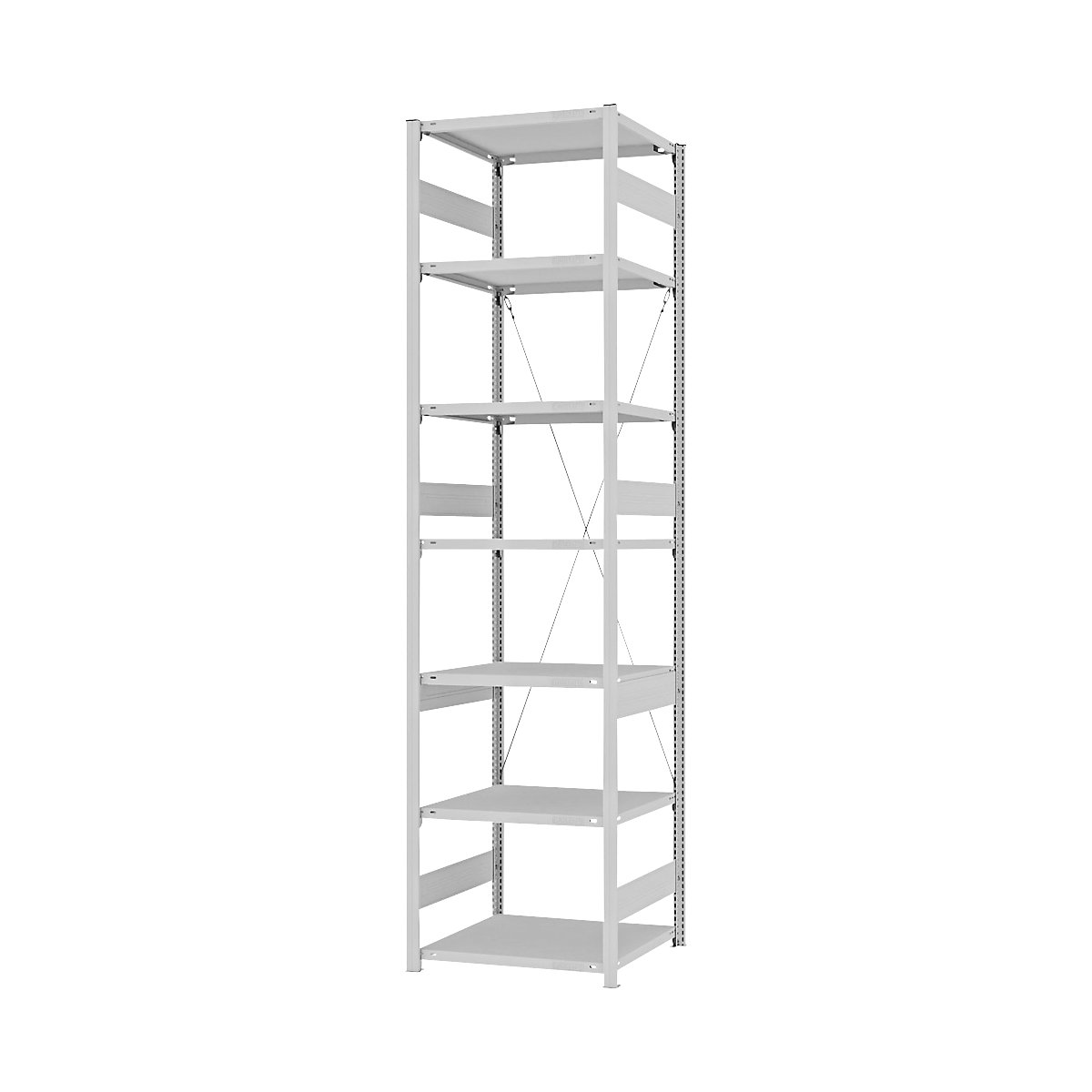 Estantería ensamblable de almacén, RAL 7035, construcción pesada &ndash; eurokraft pro