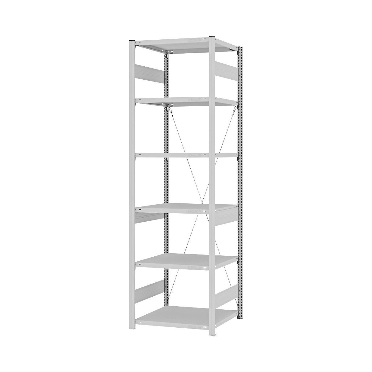 Estantería ensamblable de almacén, RAL 7035, construcción pesada &ndash; eurokraft pro