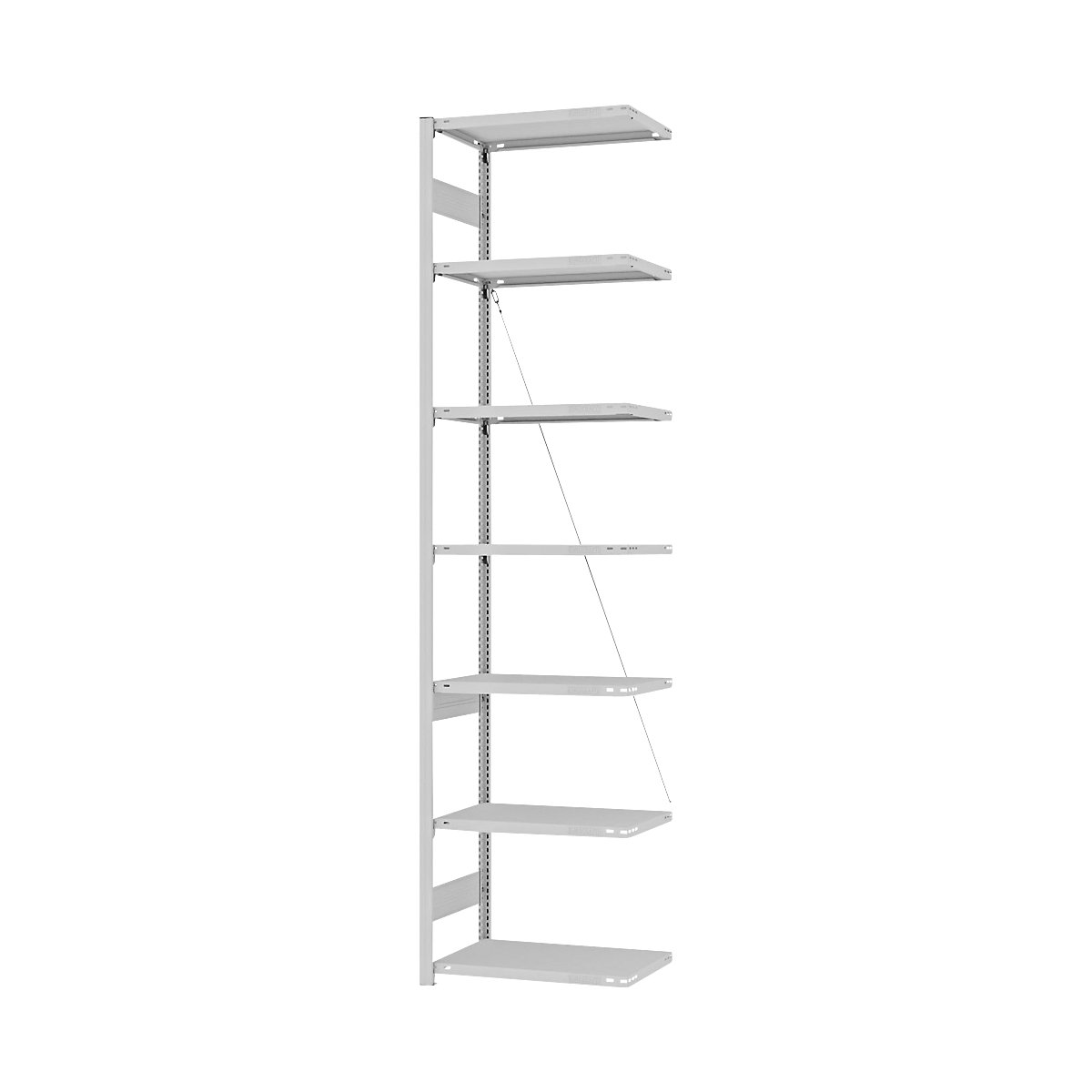 Estantería ensamblable de almacén, RAL 7035, construcción semipesada &ndash; eurokraft pro
