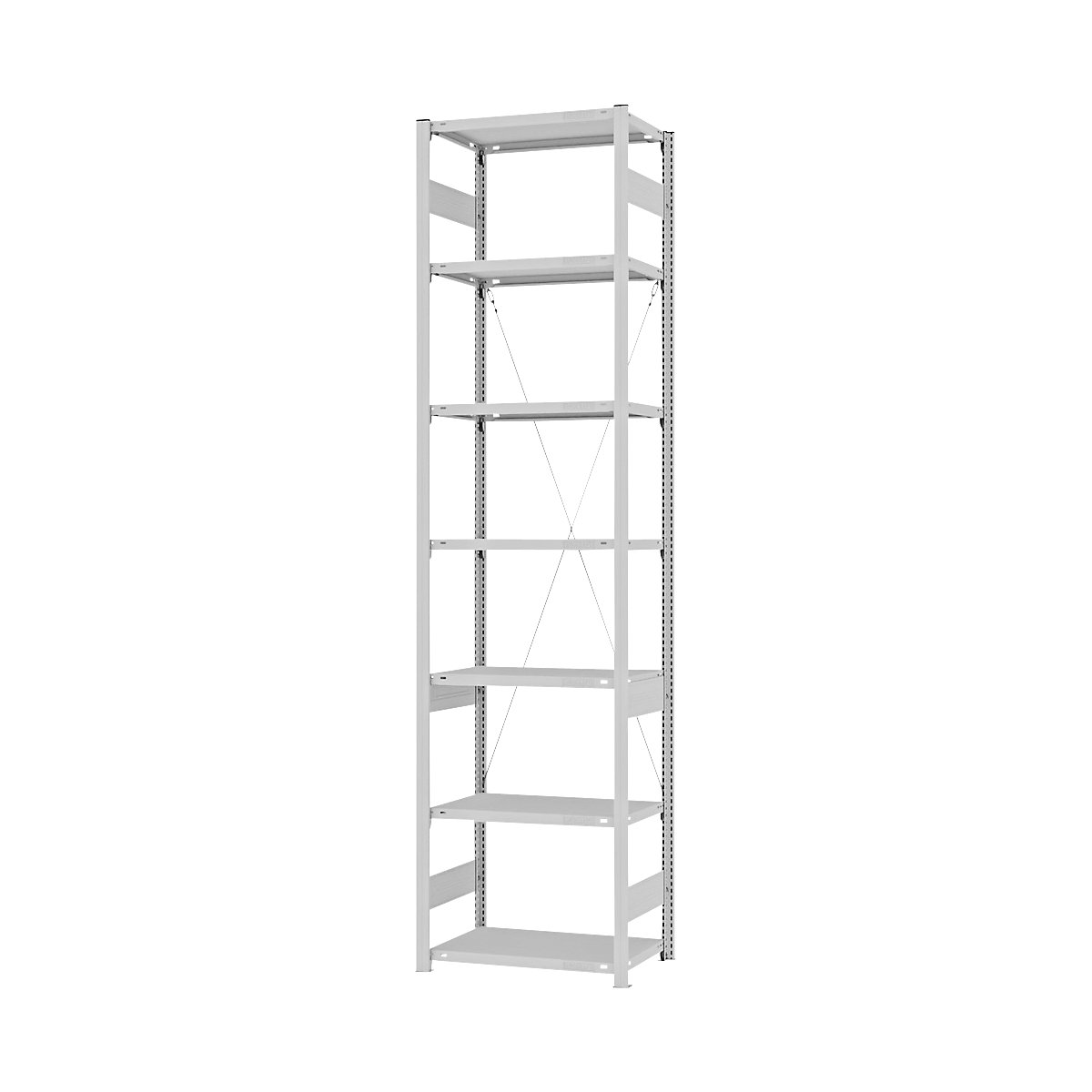 Estantería ensamblable de almacén, RAL 7035, construcción semipesada &ndash; eurokraft pro