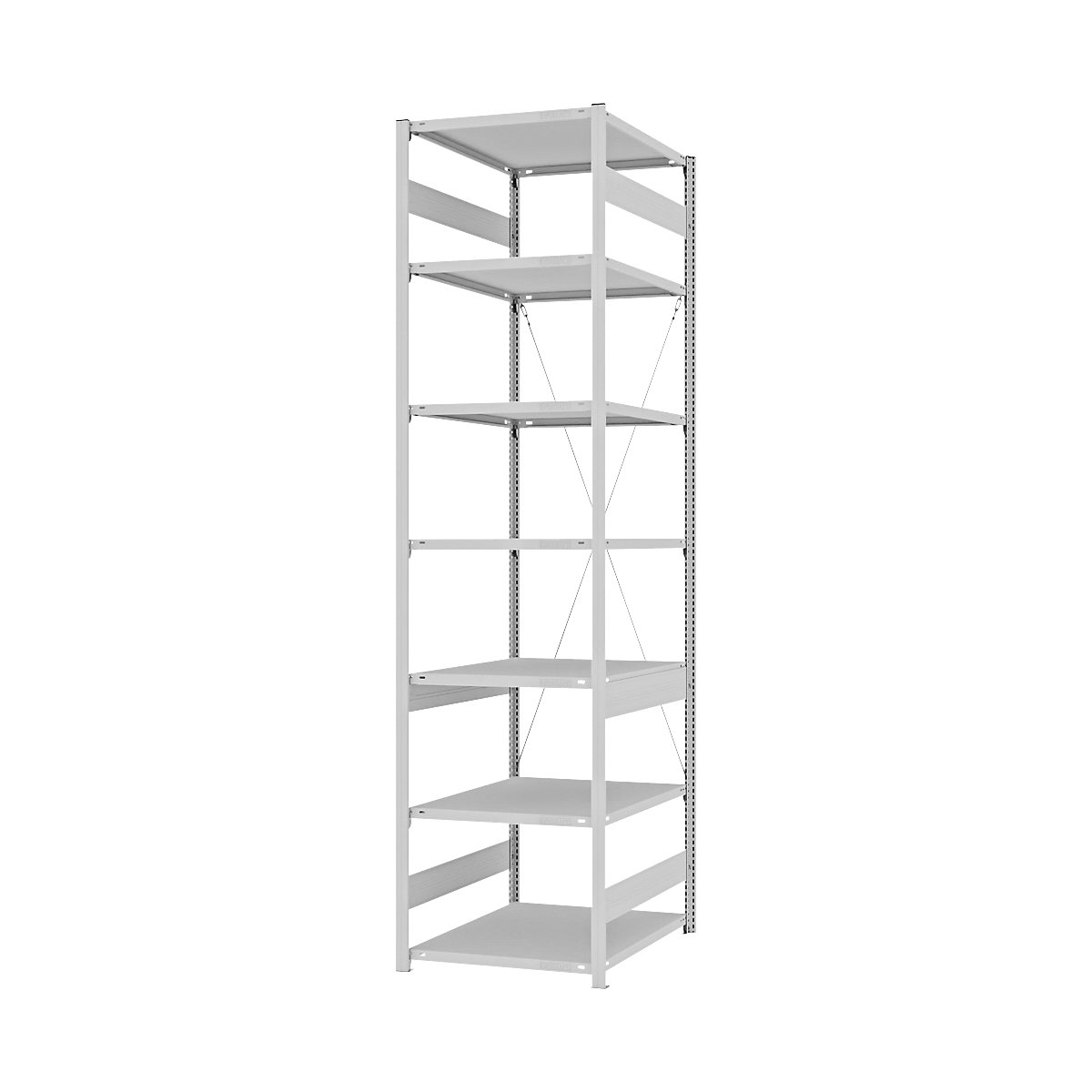 Estantería ensamblable de almacén, RAL 7035, construcción semipesada &ndash; eurokraft pro
