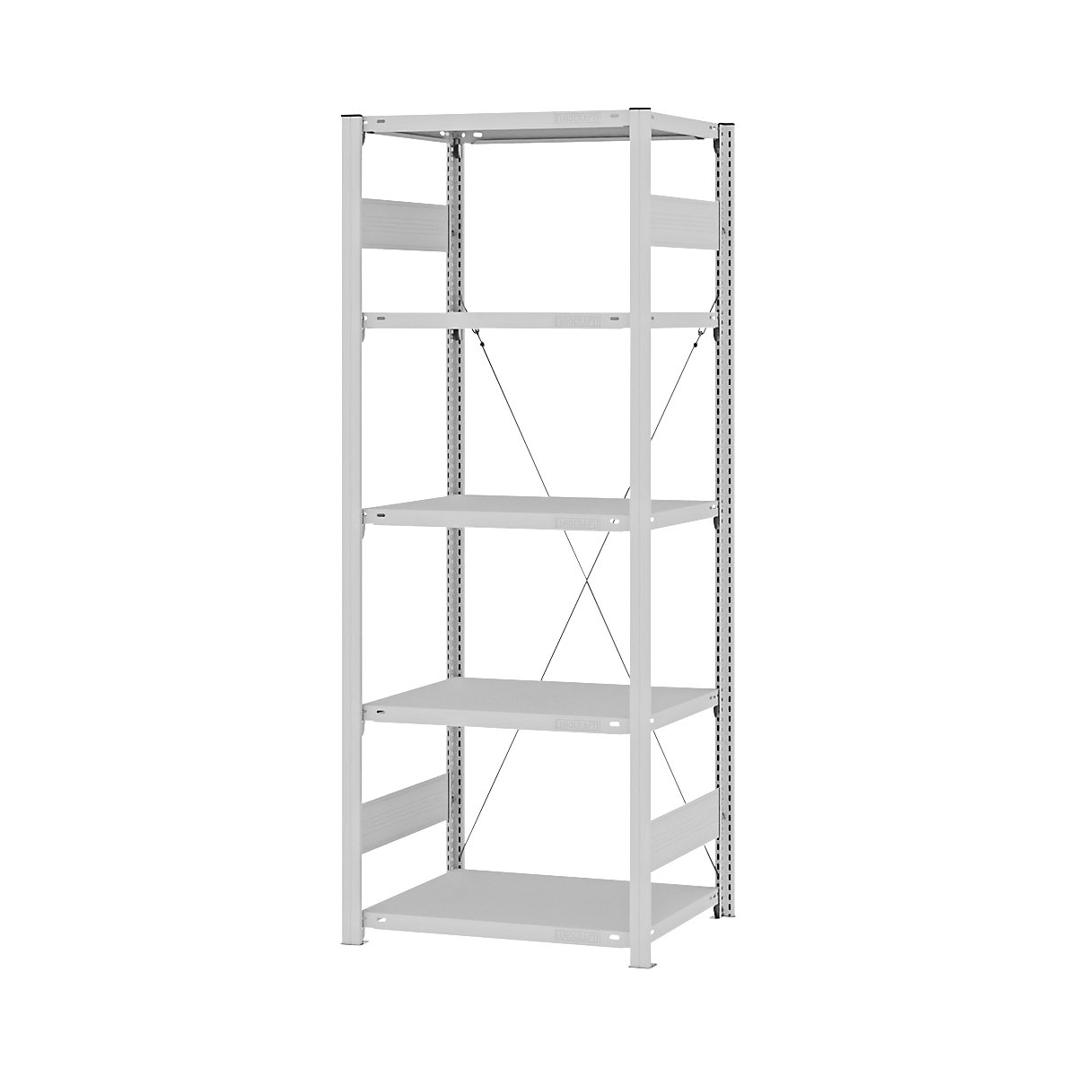 Estantería ensamblable de almacén, RAL 7035, construcción semipesada &ndash; eurokraft pro