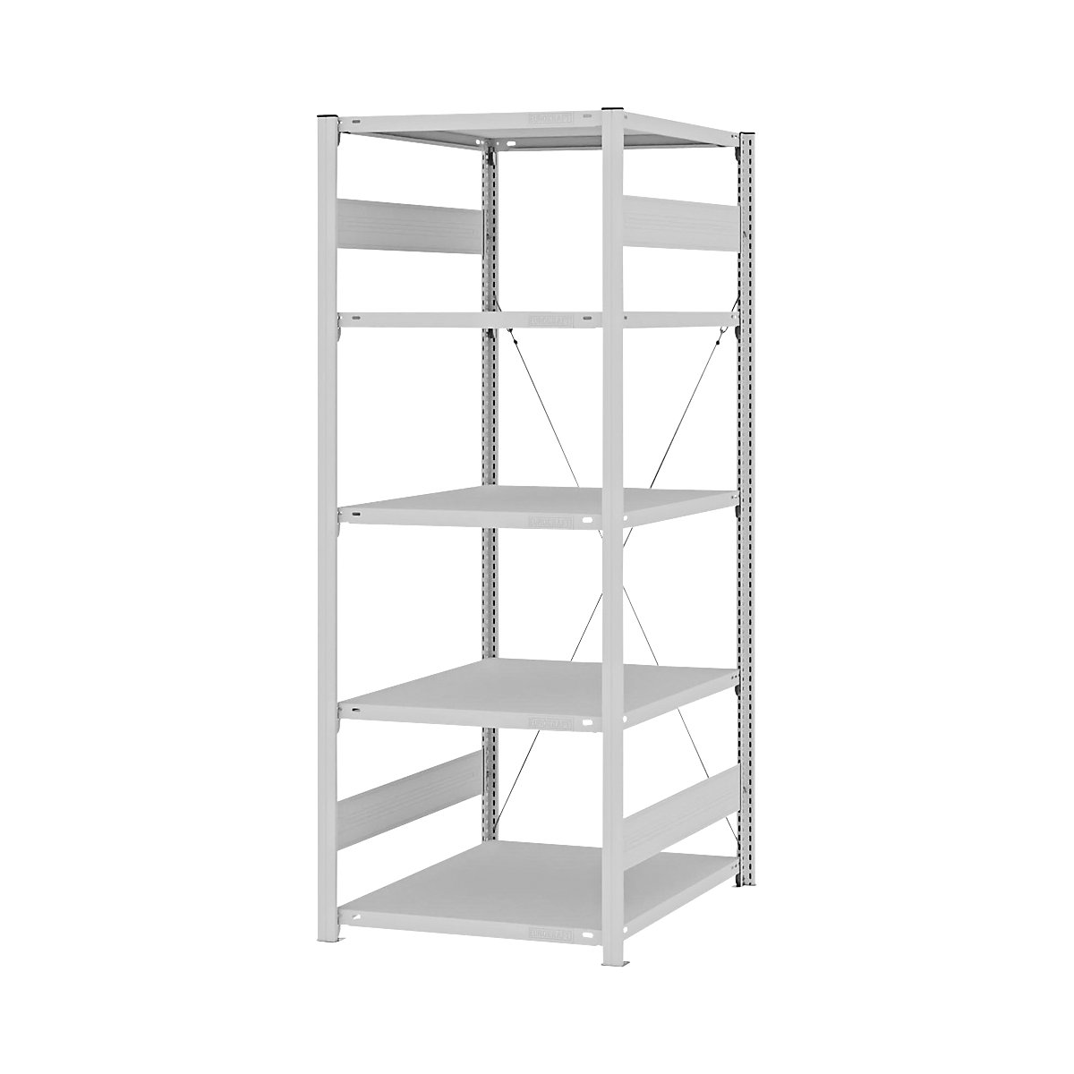 Estantería ensamblable de almacén, RAL 7035, construcción semipesada &ndash; eurokraft pro