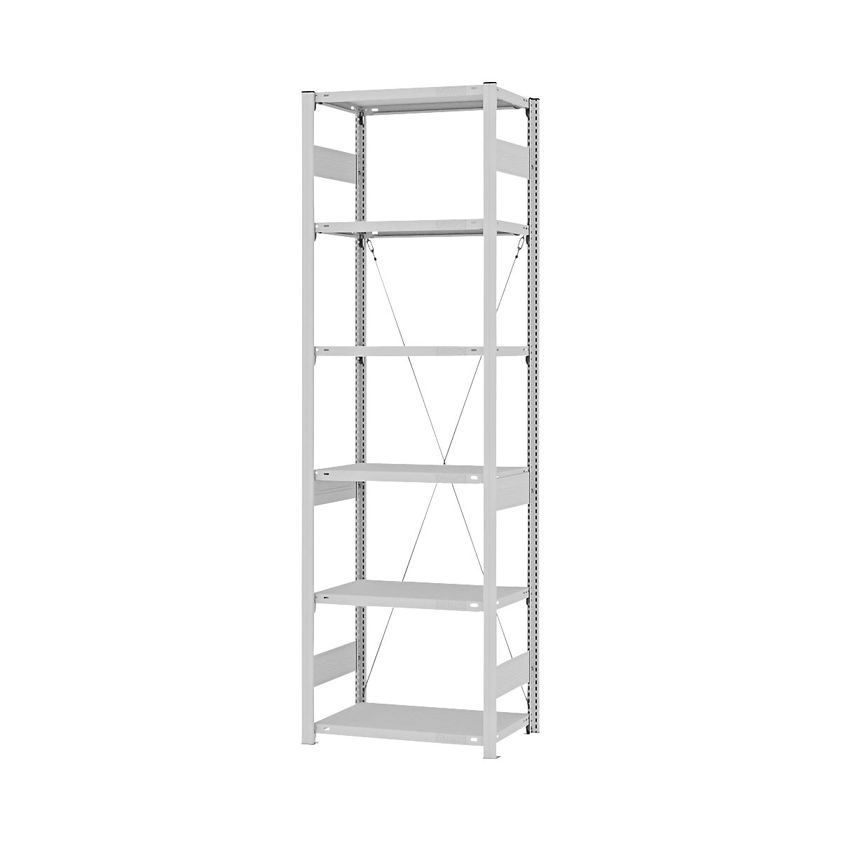 Estantería ensamblable de almacén, RAL 7035, construcción semipesada &ndash; eurokraft pro
