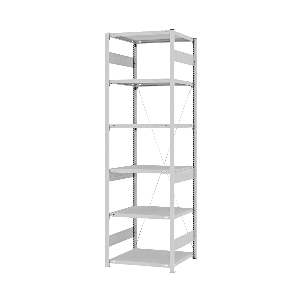 Estantería ensamblable de almacén, RAL 7035, construcción semipesada &ndash; eurokraft pro