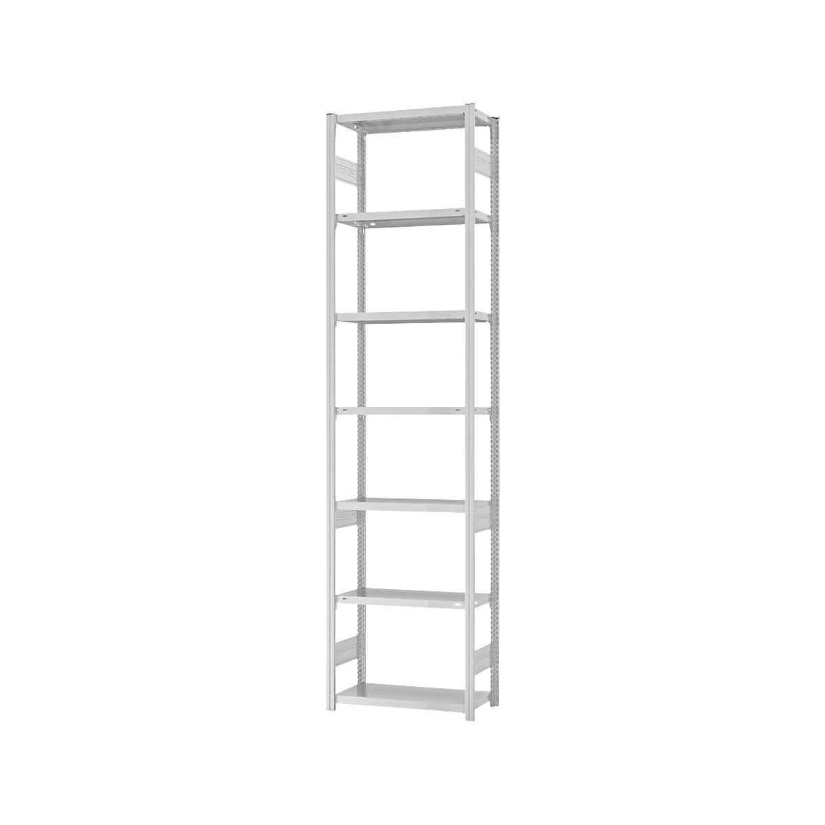 Estantería ensamblable de almacén, RAL 7035, construcción semipesada &ndash; eurokraft pro