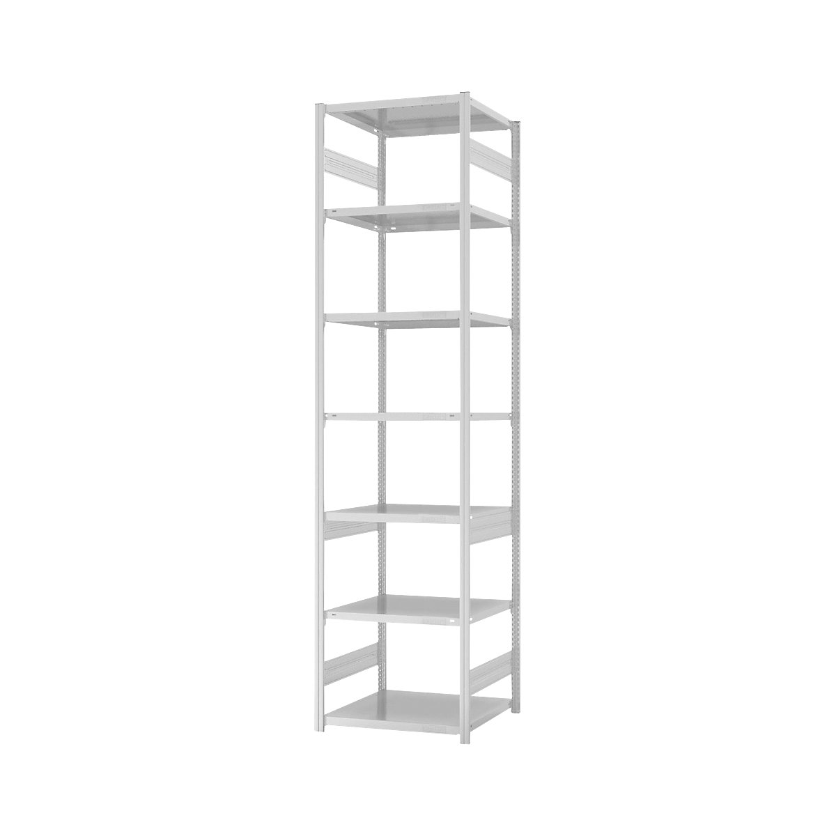 Estantería ensamblable de almacén, RAL 7035, construcción semipesada &ndash; eurokraft pro
