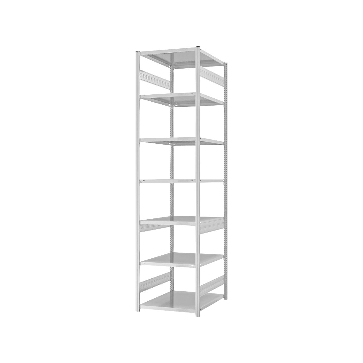 Estantería ensamblable de almacén, RAL 7035, construcción semipesada &ndash; eurokraft pro