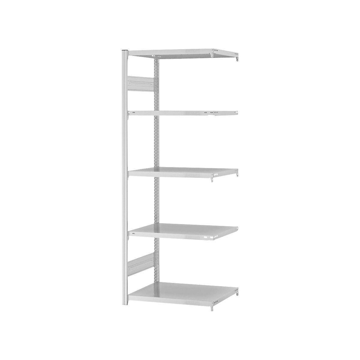 Estantería ensamblable de almacén, RAL 7035, construcción semipesada &ndash; eurokraft pro