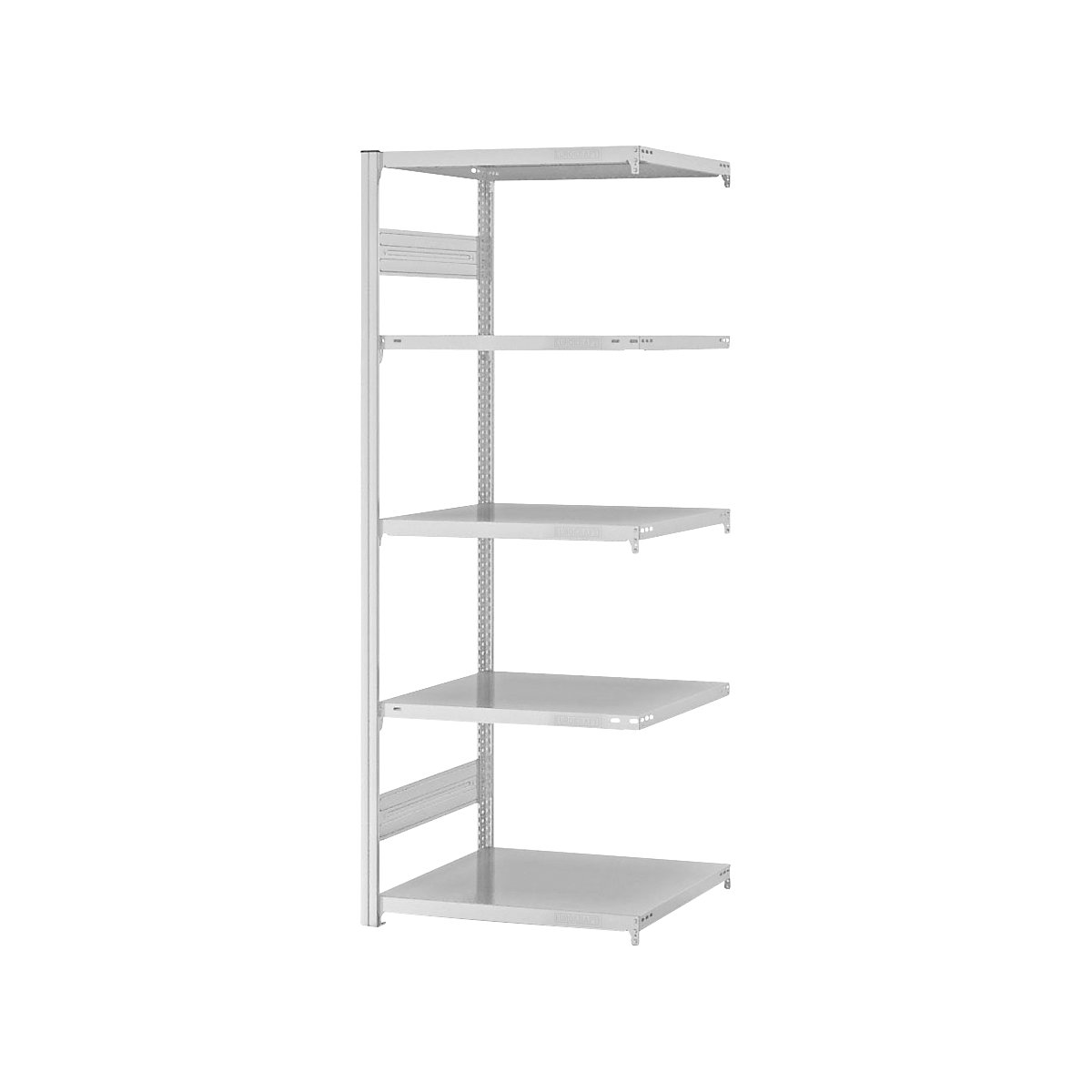 Estantería ensamblable de almacén, RAL 7035, construcción semipesada &ndash; eurokraft pro