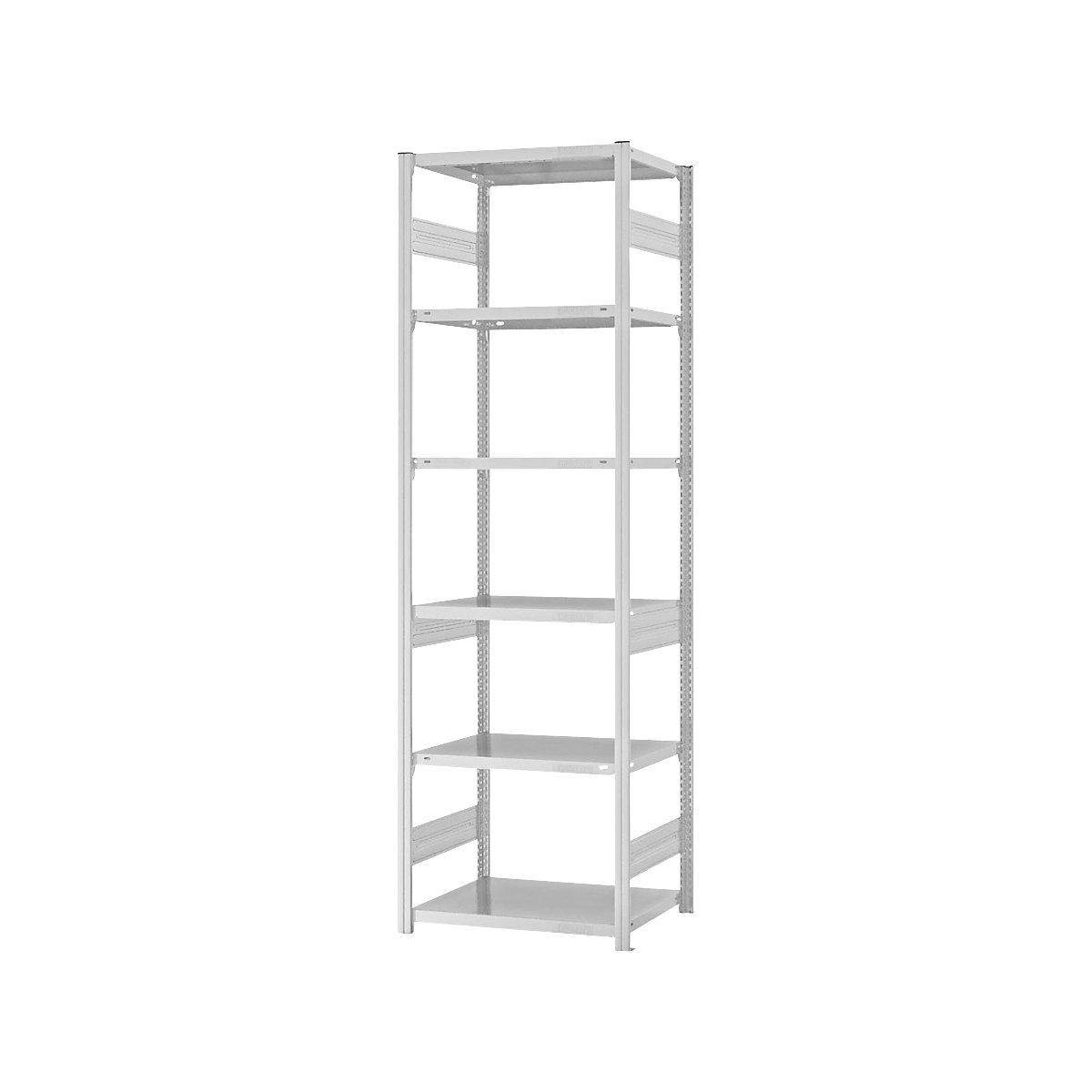 Estantería ensamblable de almacén, RAL 7035, construcción semipesada &ndash; eurokraft pro