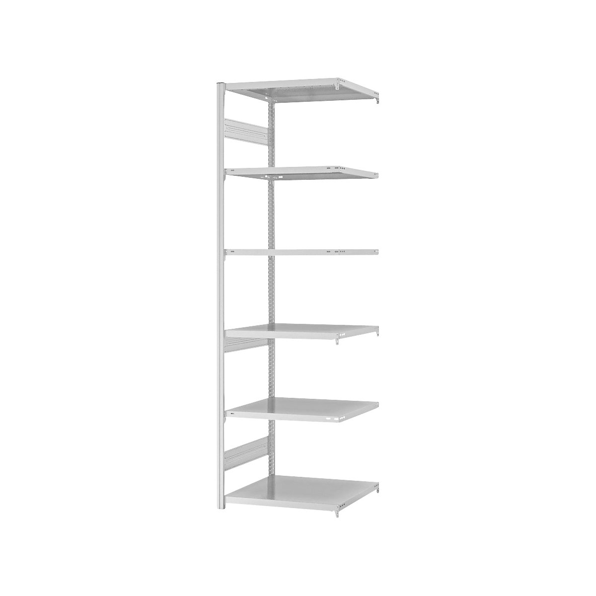 Estantería ensamblable de almacén, RAL 7035, construcción semipesada &ndash; eurokraft pro