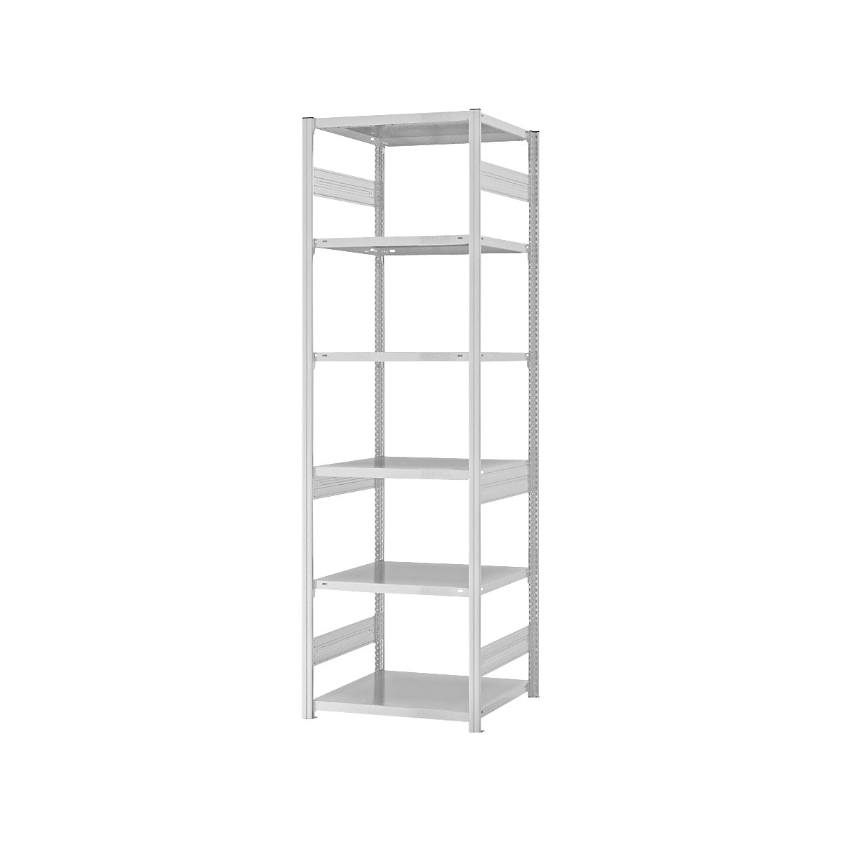 Estantería ensamblable de almacén, RAL 7035, construcción semipesada &ndash; eurokraft pro