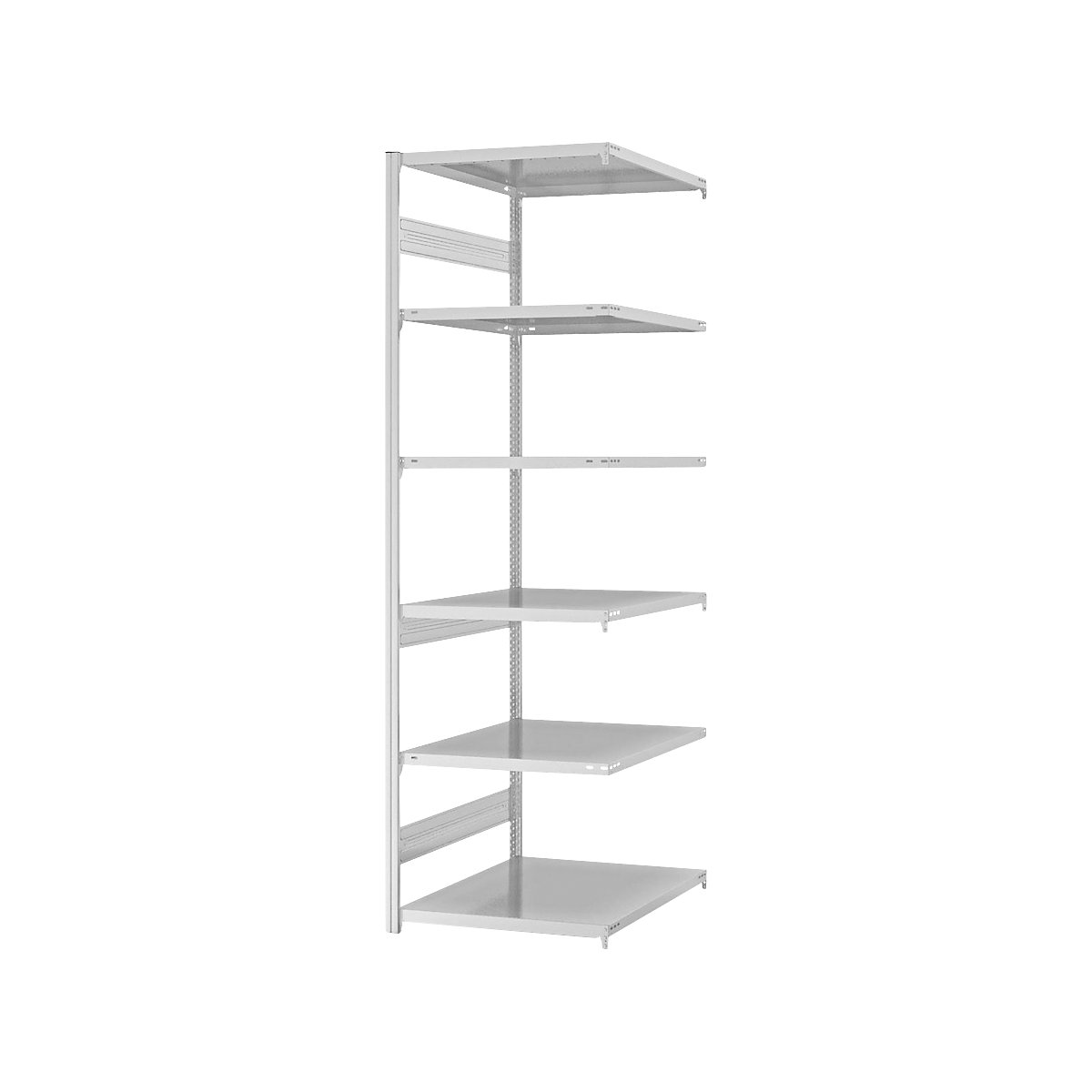 Estantería ensamblable de almacén, RAL 7035, construcción semipesada &ndash; eurokraft pro