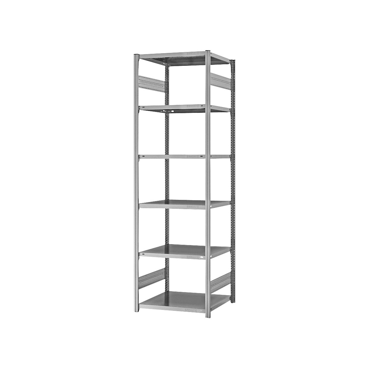 Estantería ensamblable de almacén, galvanizada, construcción ligera &ndash; eurokraft pro