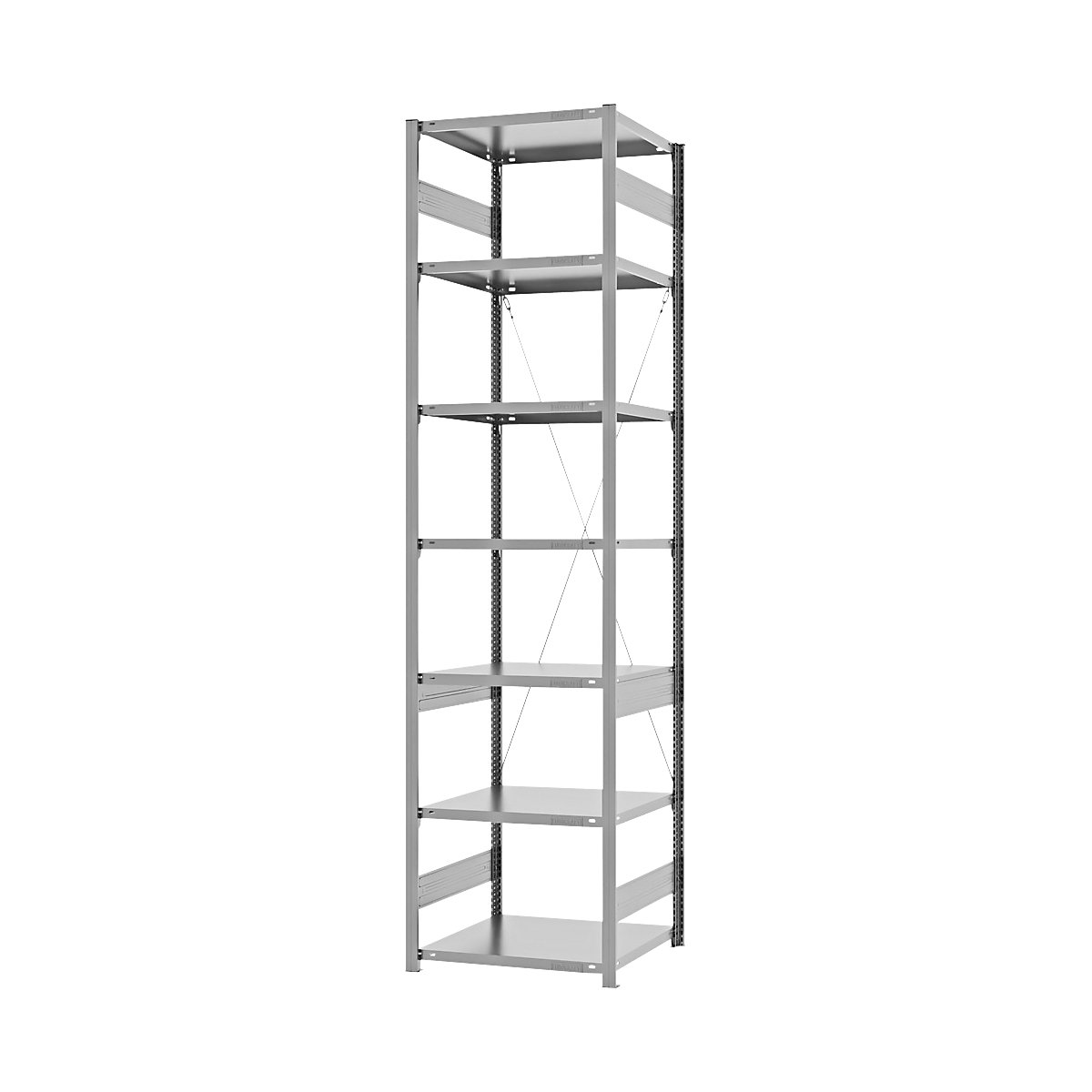 Estantería ensamblable de almacén, galvanizada, construcción ligera &ndash; eurokraft pro