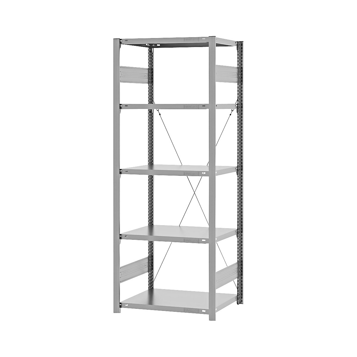 Estantería ensamblable de almacén, galvanizada, construcción ligera &ndash; eurokraft pro