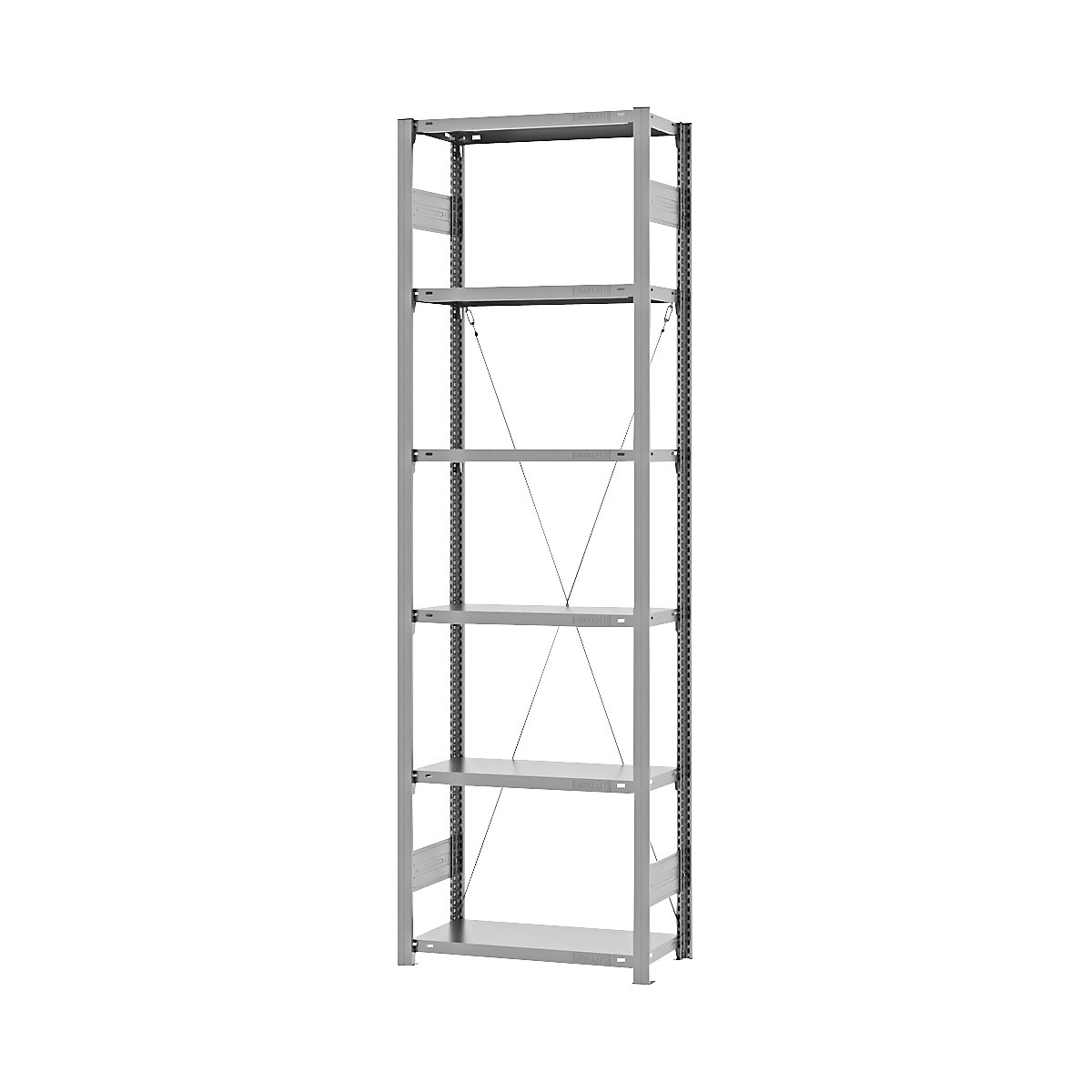 Estantería ensamblable de almacén, galvanizada, construcción ligera &ndash; eurokraft pro