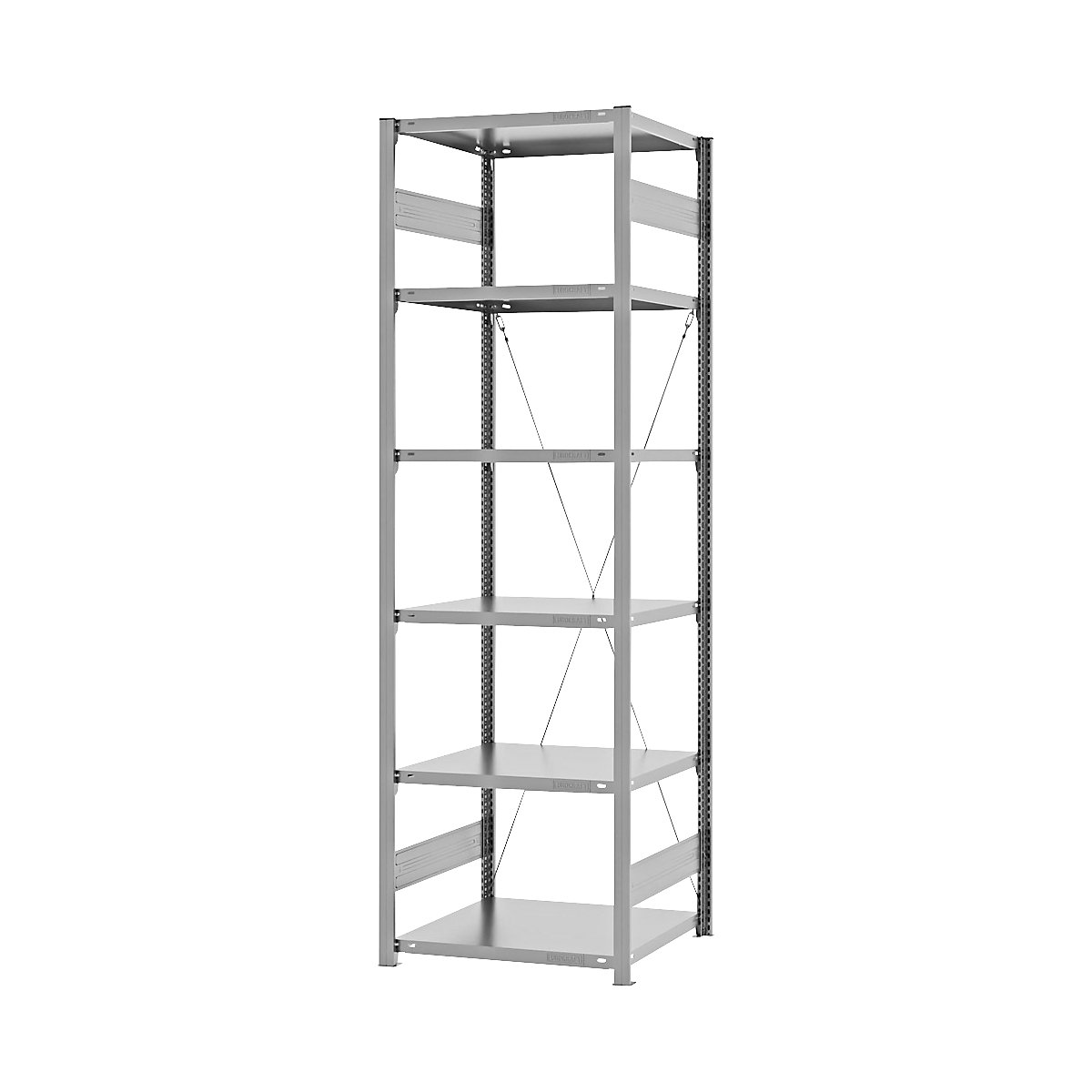 Estantería ensamblable de almacén, galvanizada, construcción ligera &ndash; eurokraft pro