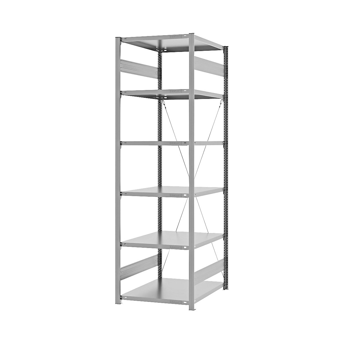 Estantería ensamblable de almacén, galvanizada, construcción ligera &ndash; eurokraft pro