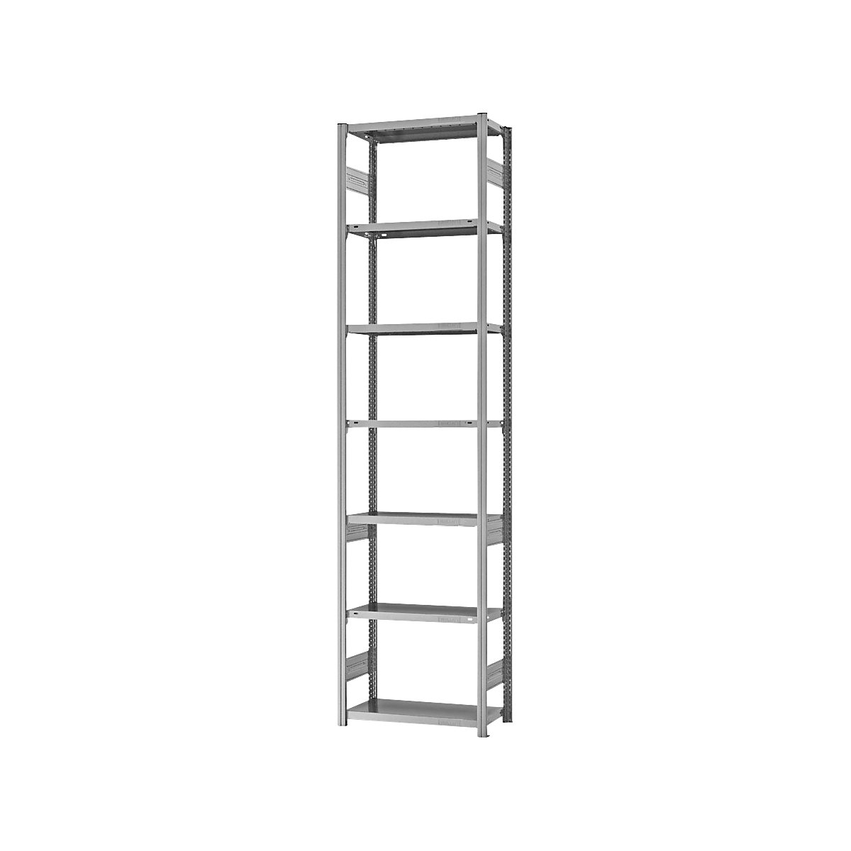 Estantería ensamblable de almacén, galvanizada, construcción semipesada &ndash; eurokraft pro