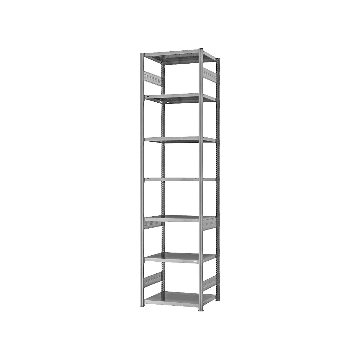 Estantería ensamblable de almacén, galvanizada, construcción semipesada &ndash; eurokraft pro