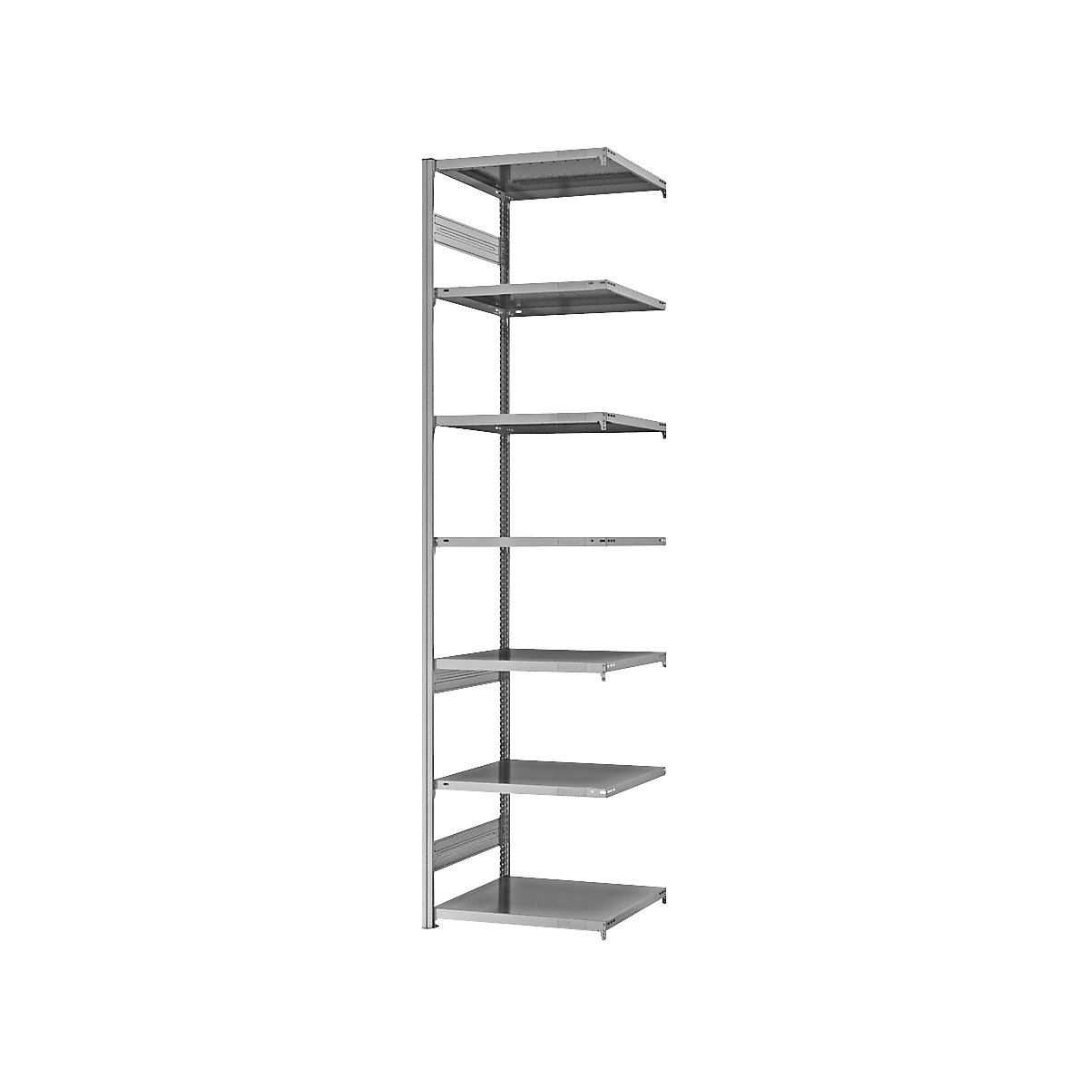 Estantería ensamblable de almacén, galvanizada, construcción semipesada &ndash; eurokraft pro