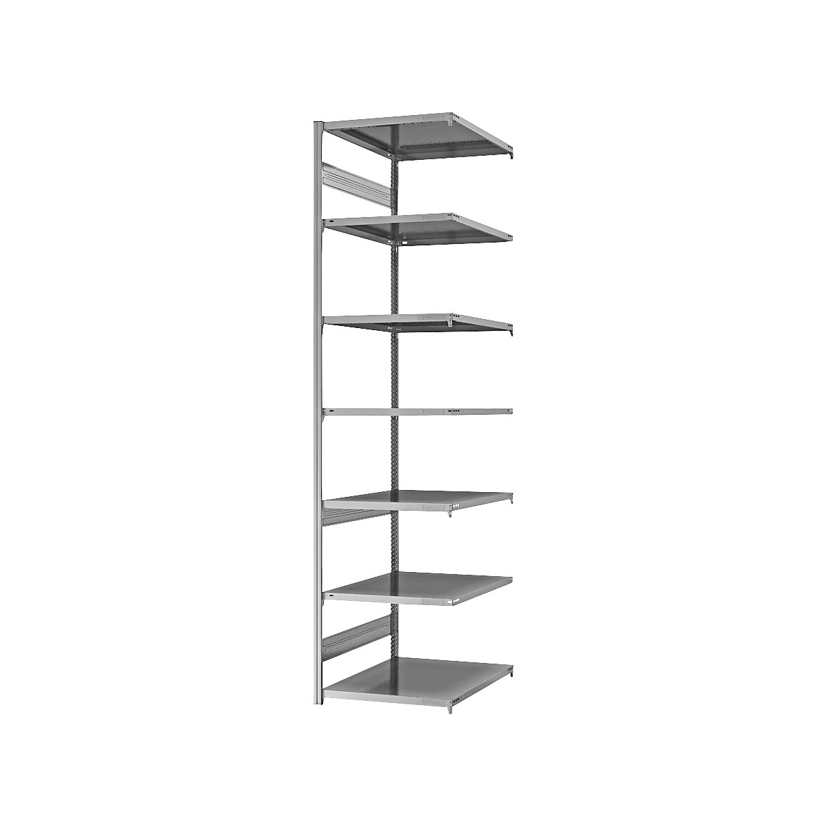 Estantería ensamblable de almacén, galvanizada, construcción semipesada &ndash; eurokraft pro