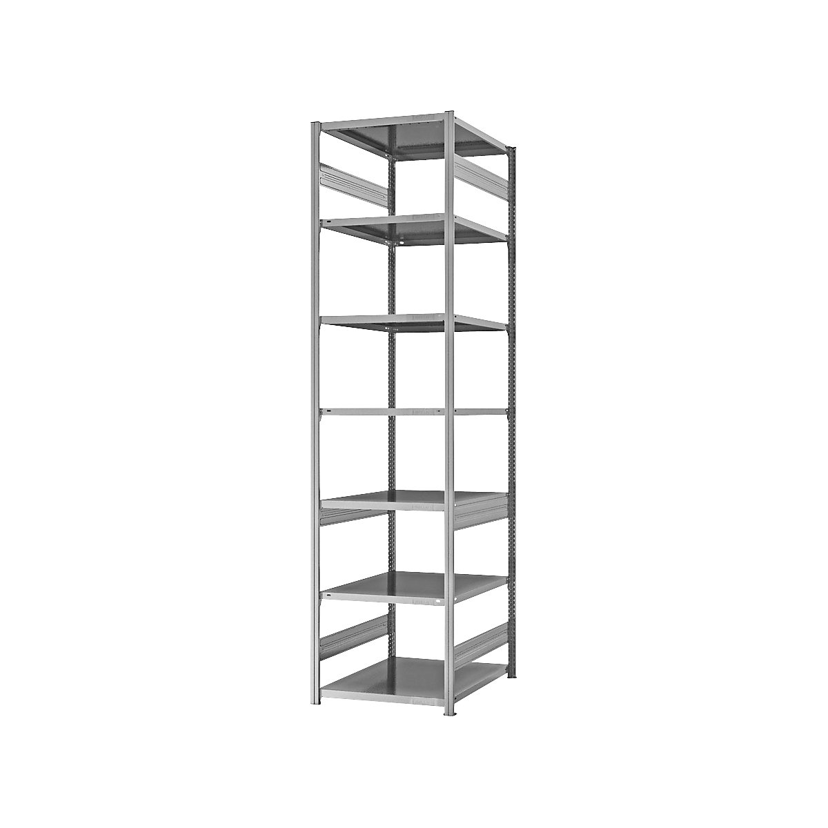 Estantería ensamblable de almacén, galvanizada, construcción semipesada &ndash; eurokraft pro