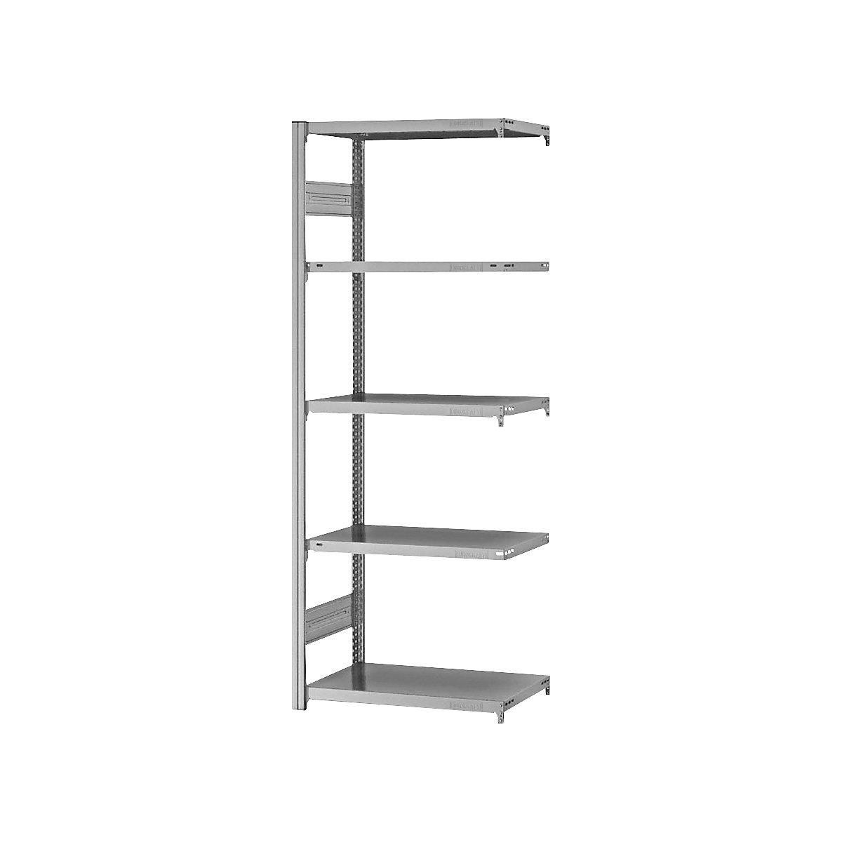 Estantería ensamblable de almacén, galvanizada, construcción semipesada &ndash; eurokraft pro