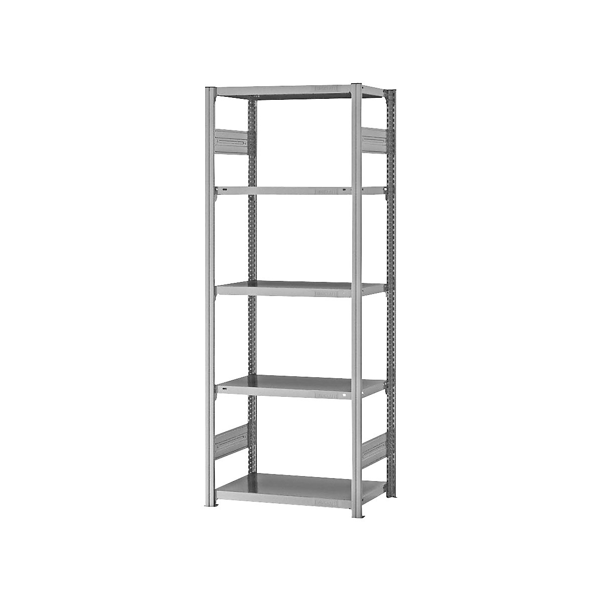 Estantería ensamblable de almacén, galvanizada, construcción semipesada &ndash; eurokraft pro