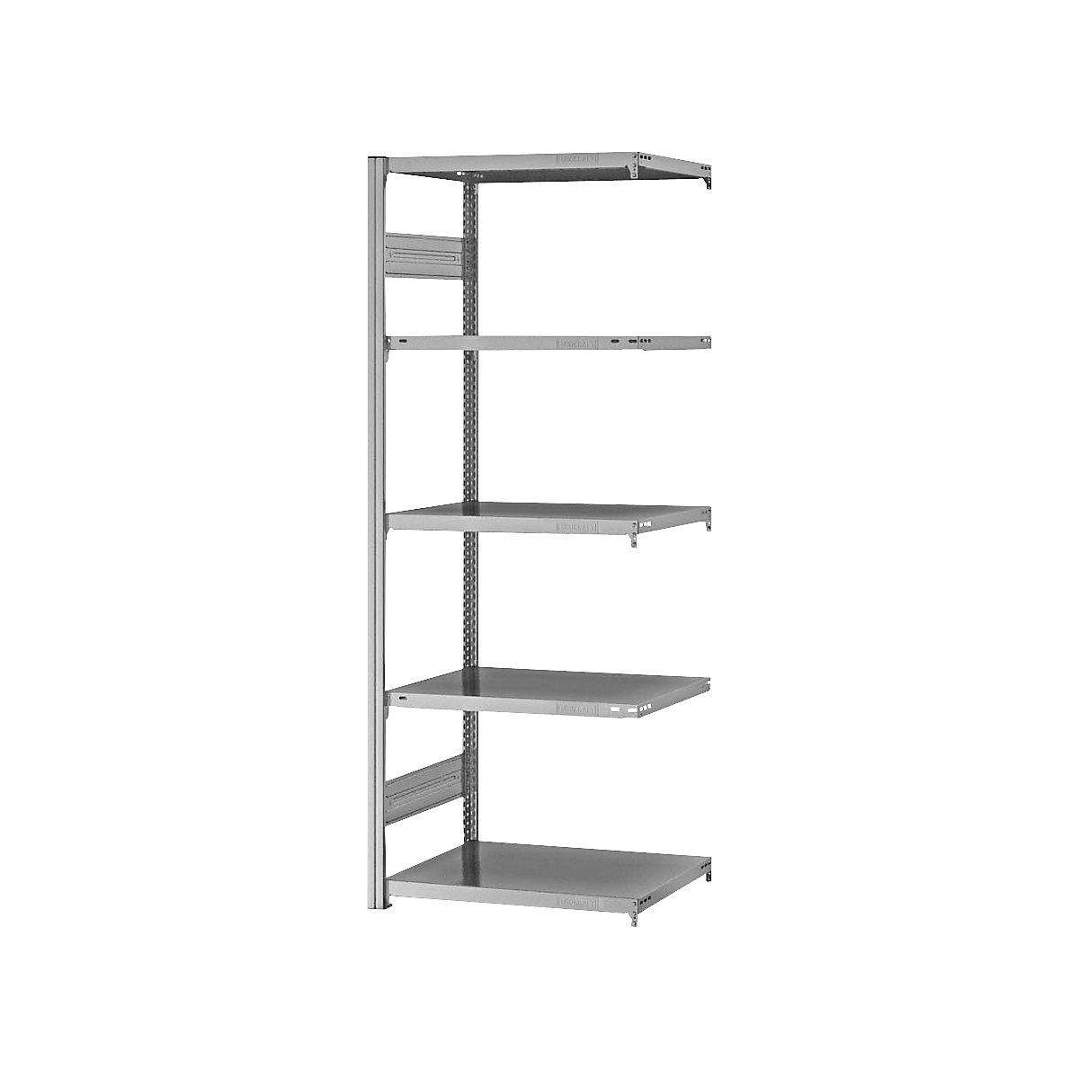Estantería ensamblable de almacén, galvanizada, construcción semipesada &ndash; eurokraft pro
