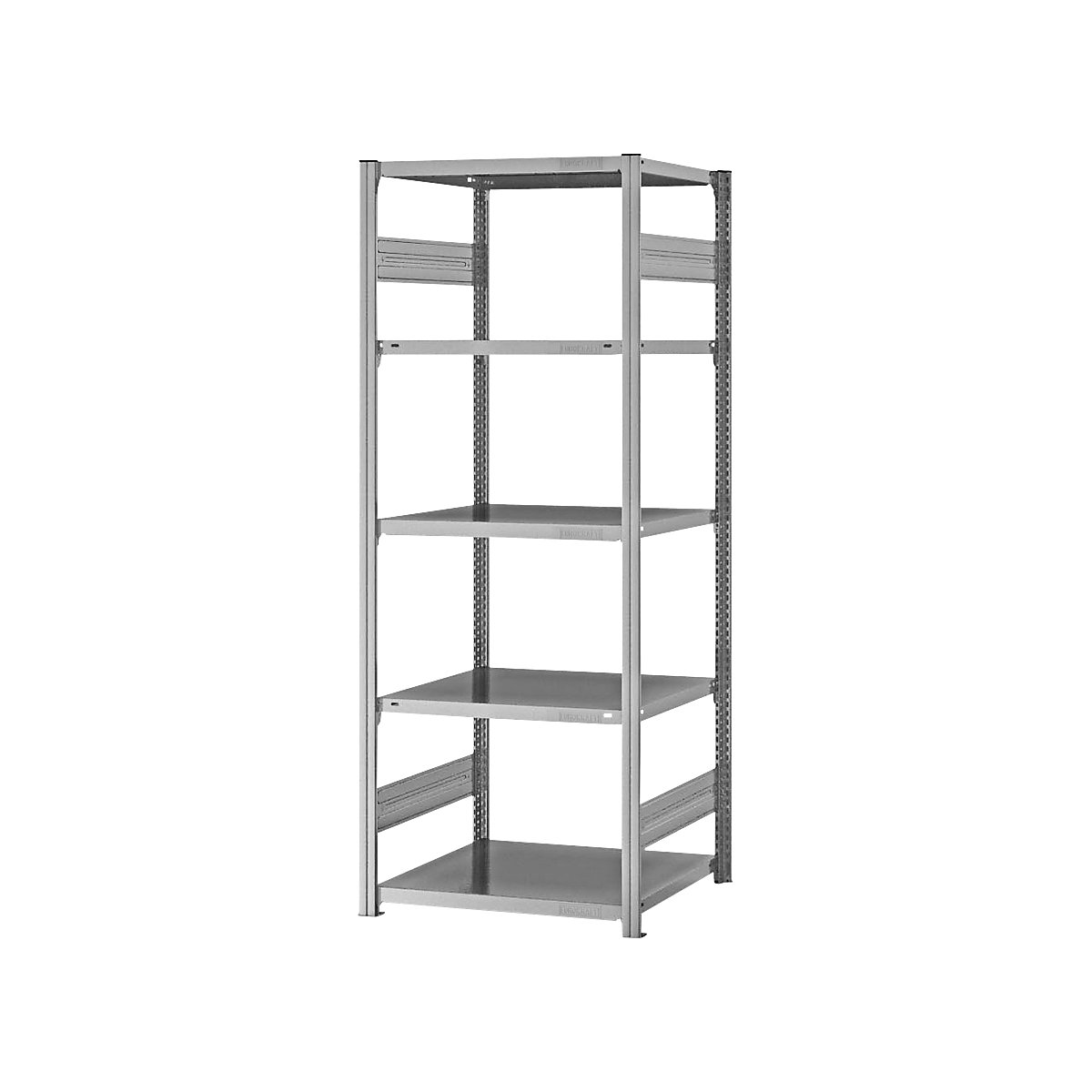 Estantería ensamblable de almacén, galvanizada, construcción semipesada &ndash; eurokraft pro