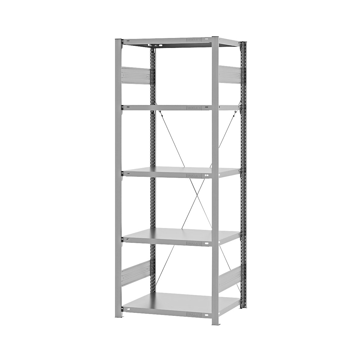 Estantería ensamblable de almacén, galvanizada, construcción semipesada &ndash; eurokraft pro