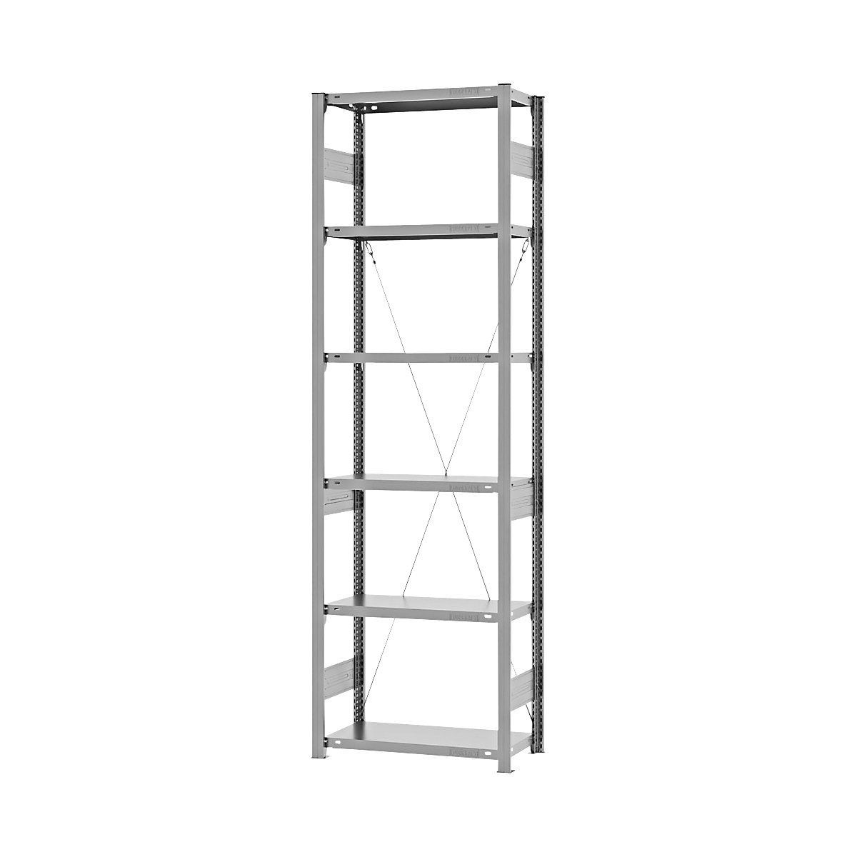 Estantería ensamblable de almacén, galvanizada, construcción semipesada &ndash; eurokraft pro