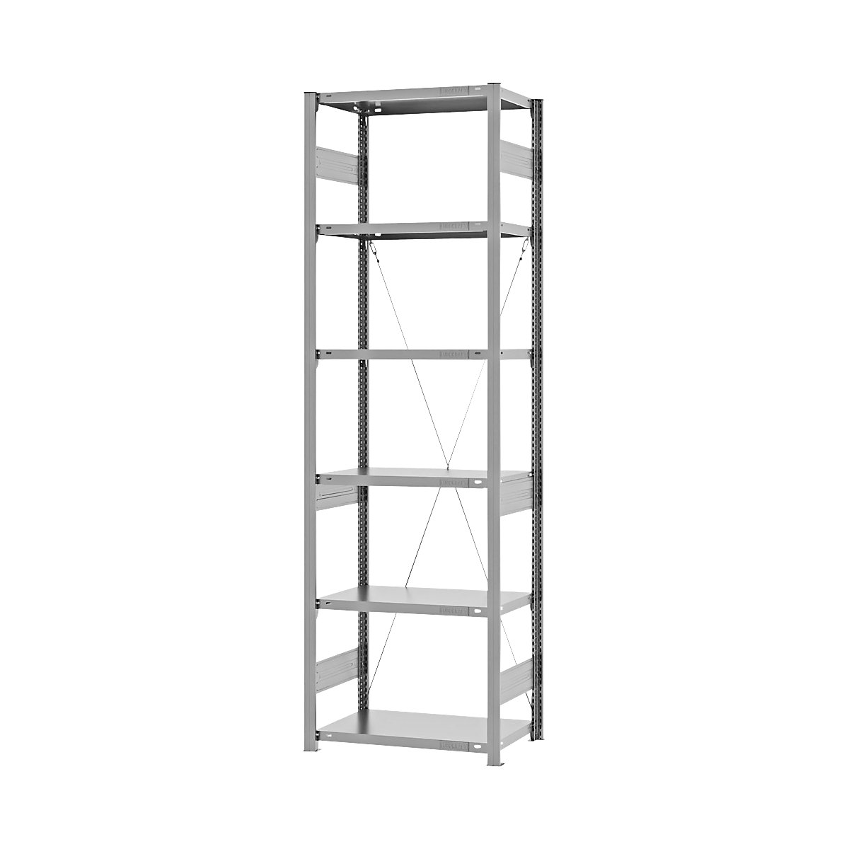 Estantería ensamblable de almacén, galvanizada, construcción semipesada &ndash; eurokraft pro