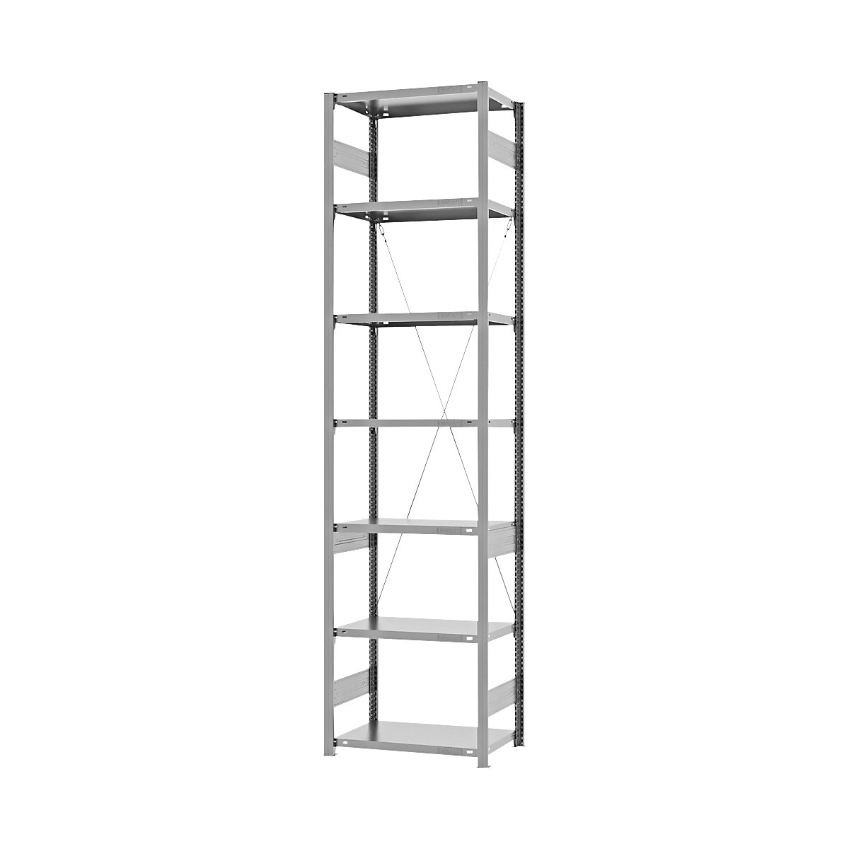 Estantería ensamblable de almacén, galvanizada, construcción semipesada &ndash; eurokraft pro