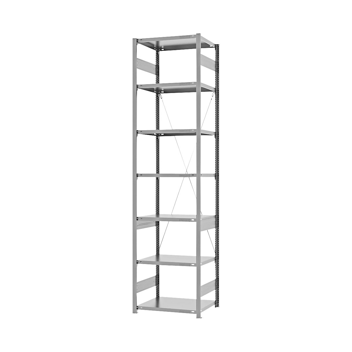 Estantería ensamblable de almacén, galvanizada, construcción semipesada &ndash; eurokraft pro