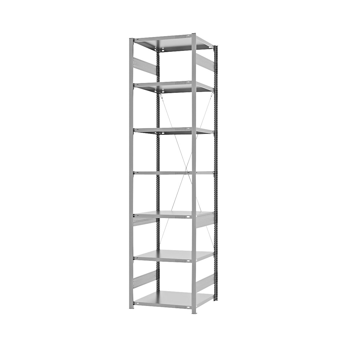 Estantería ensamblable de almacén, galvanizada, construcción semipesada &ndash; eurokraft pro