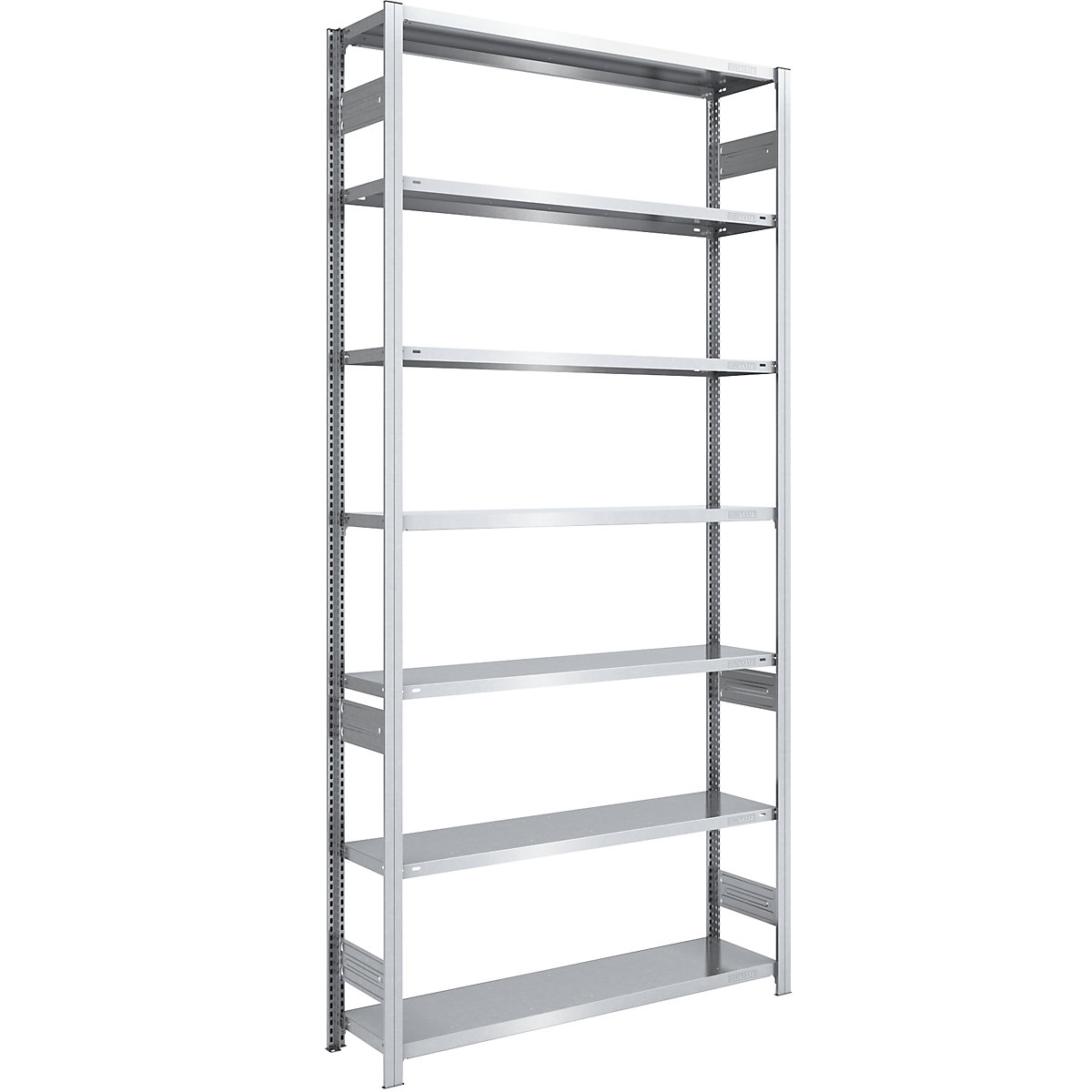 EUROKRAFTpro – Estantería ensamblable para almacén, galvanizada, H x A 3000 x 1300 mm, con 7 baldas de acero, estantería básica, carga por balda 180 kg, profundidad 400 mm