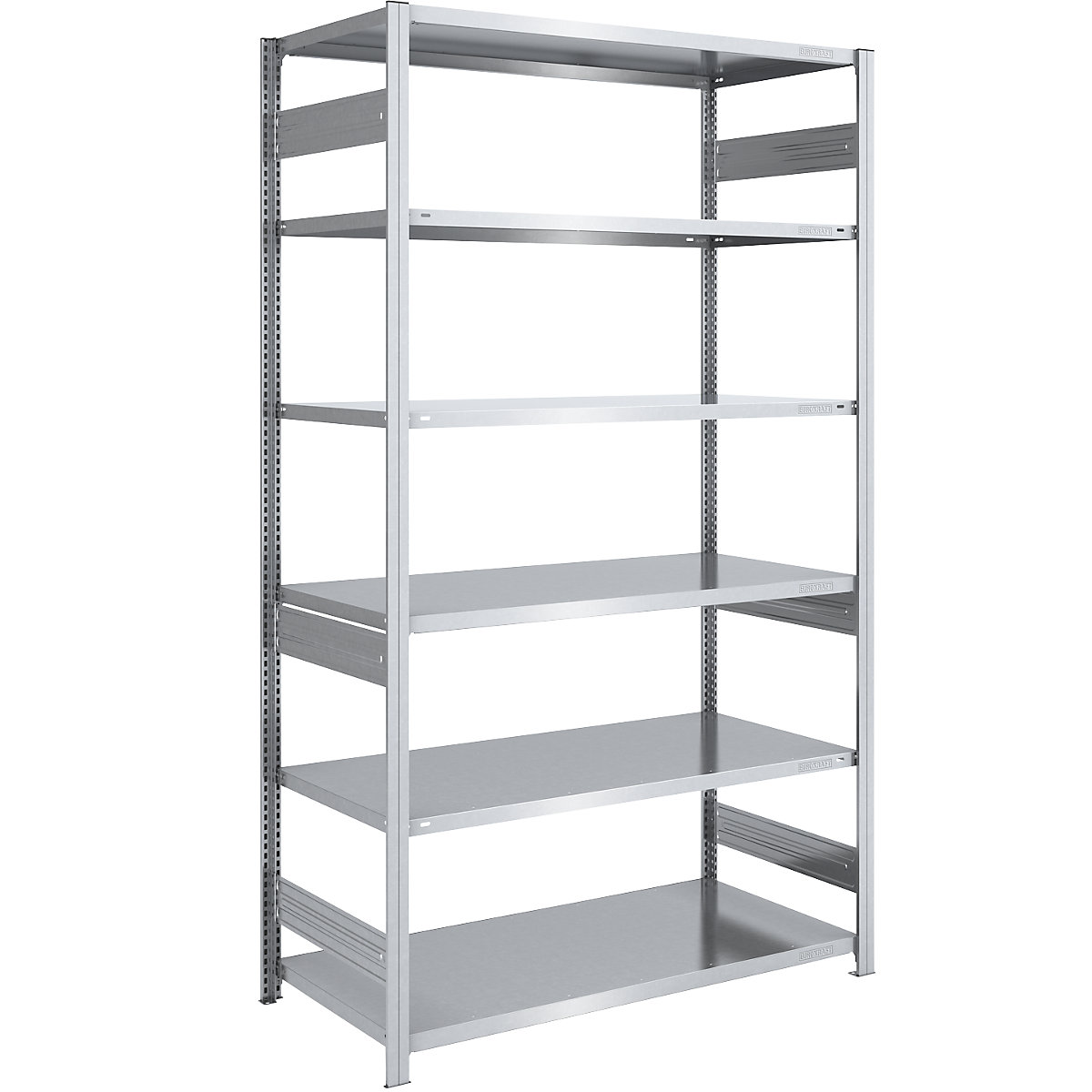 EUROKRAFTpro – Estantería ensamblable para almacén, galvanizada, H x A 2500 x 1300 mm, con 6 baldas de acero, estantería básica, carga por balda 240 kg, profundidad 800 mm
