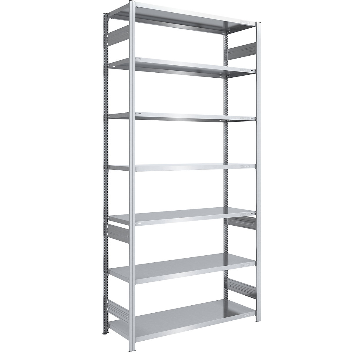 EUROKRAFTpro – Estantería ensamblable para almacén, galvanizada, H x A 3000 x 1300 mm, con 7 baldas de acero, estantería básica, carga por balda 240 kg, profundidad 600 mm