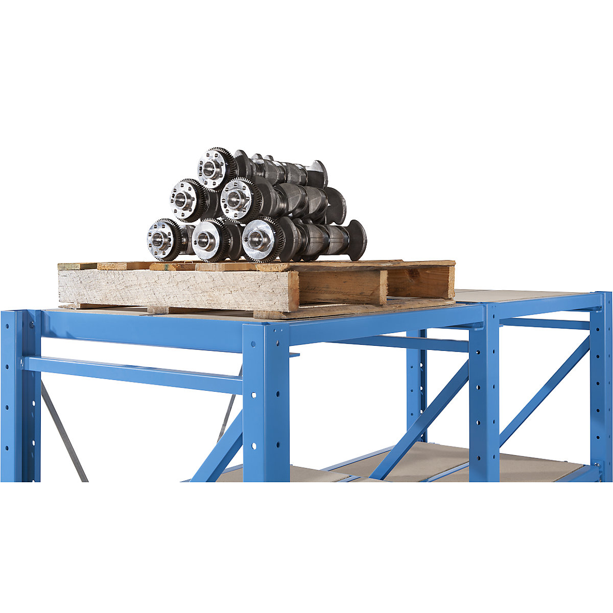 Estantería con bandejas extraíbles para cargas pesadas – LISTA: anchura de  bandeja extraíble 1290 mm, profundidad 860 mm, estantería de ampliación