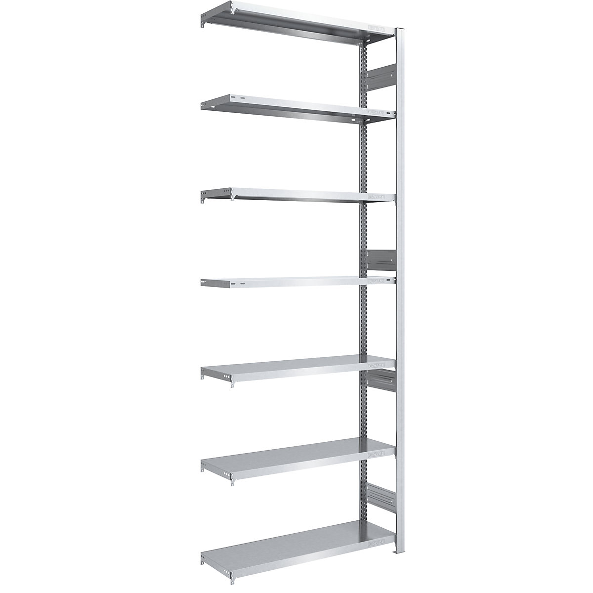 hofe – Estantería ensamblable para cargas pesadas, galvanizada, por ambos lados, altura de estantería 3000 mm, 7 baldas, estantería de ampliación, A x P 1000 x 400 mm