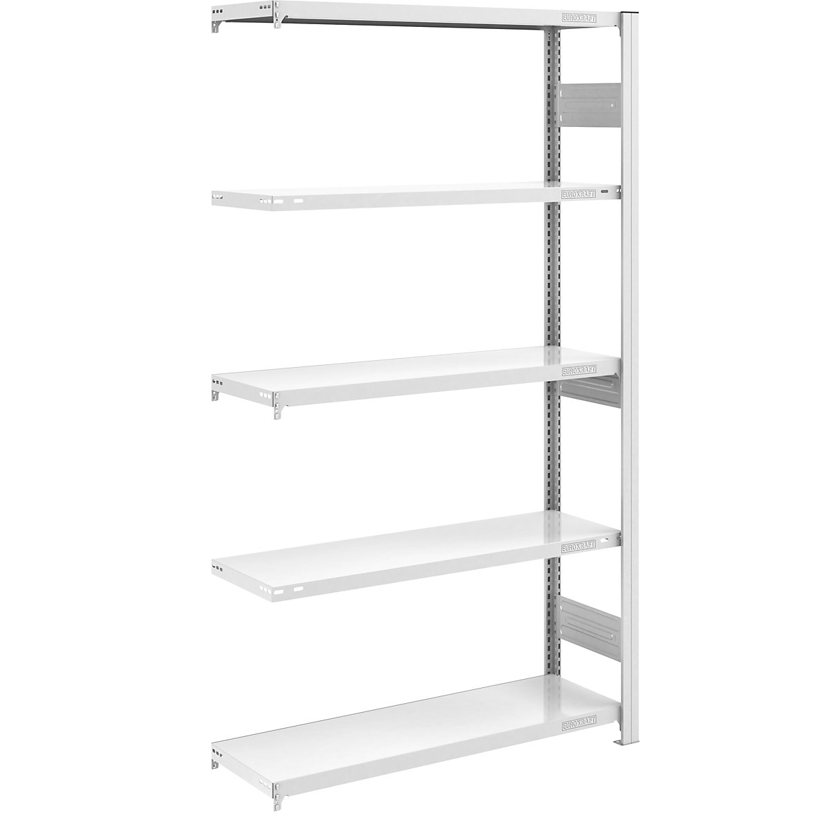 hofe – Estantería ensamblable para cargas pesadas, gris, por ambos lados, altura de estantería 2000 mm, 5 baldas, estantería de ampliación, A x P 1000 x 400 mm
