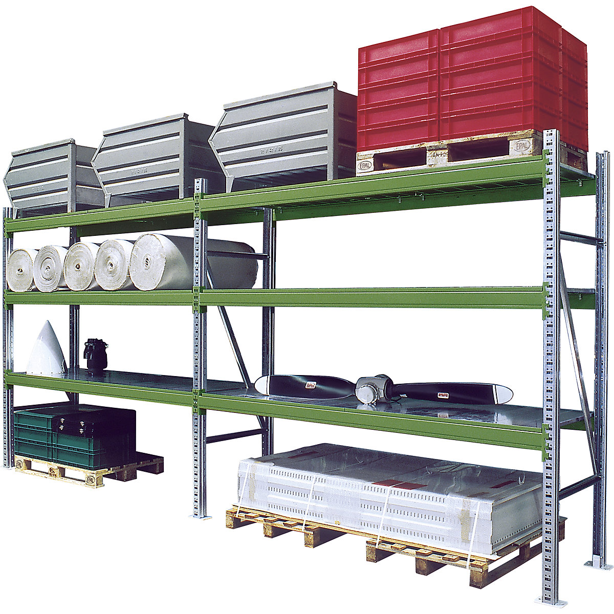 Sistema de estanterías para cargas pesadas eurokraft pro combinación, A x P x H 5610 x 800 x Sistema de estanterías para cargas pesadas eurokraft pro combinación, A x P x H 5610 x 800 x