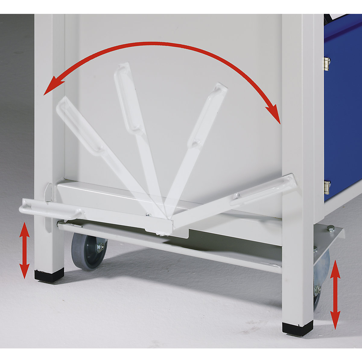 Etabli compact avec 3 tiroirs et 2 portes